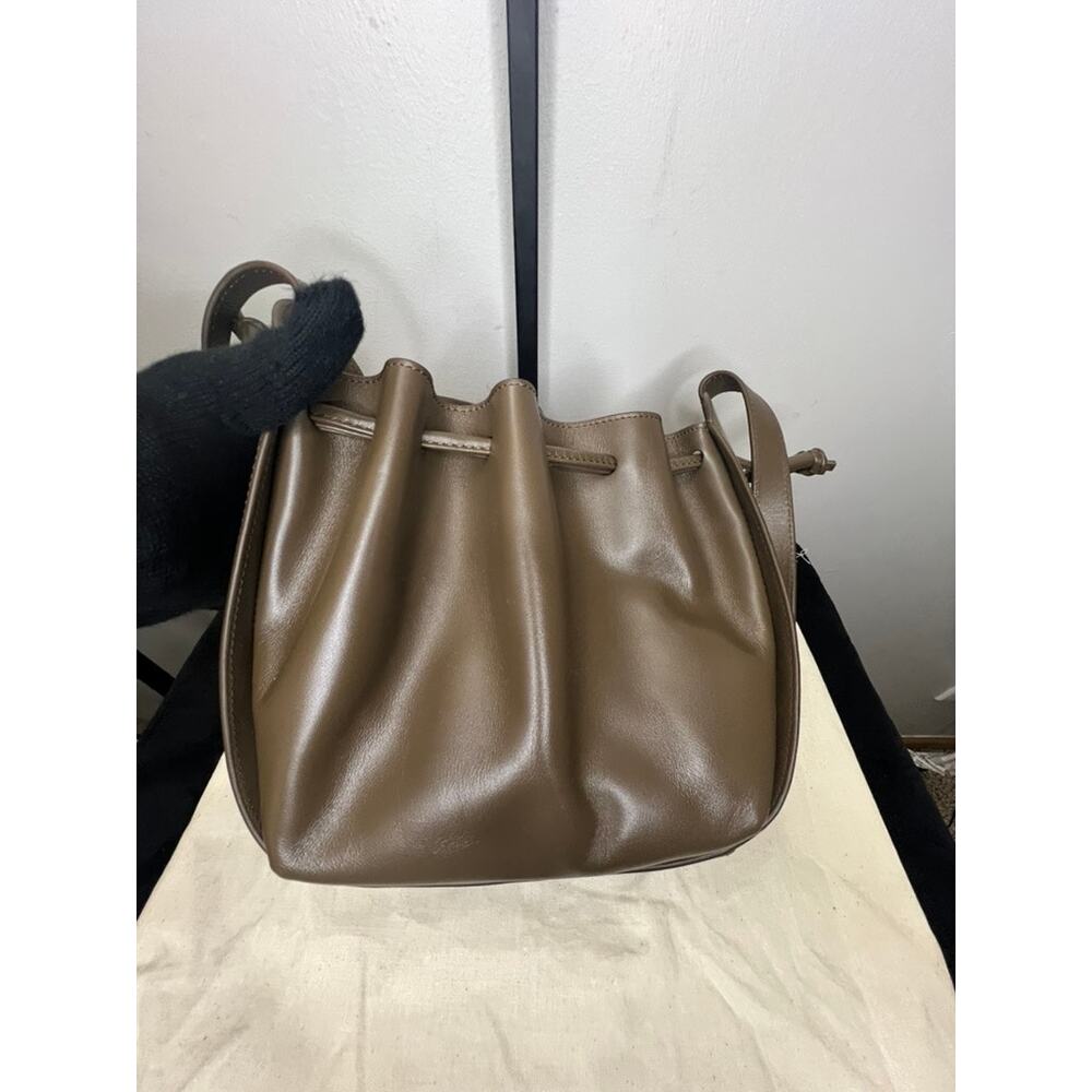 A.P.C. Courtney Small Bucket Bag Taupe Smooth Leather Crossbody NWT Dust Bag - Picture 12 of 14